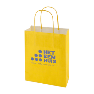 Papieren tas gekleurd S donkergroen 1 kleur 9014