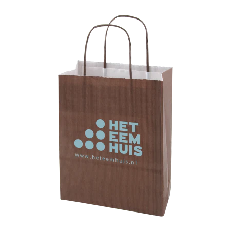 Papieren tas gekleurd S geel 2 kleuren 9018