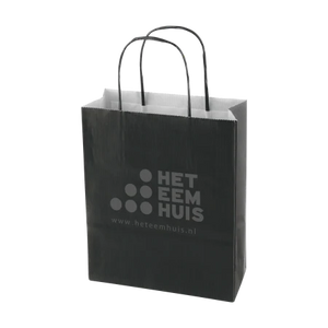 Papieren tas gekleurd M lichtgroen onbedrukt 9012