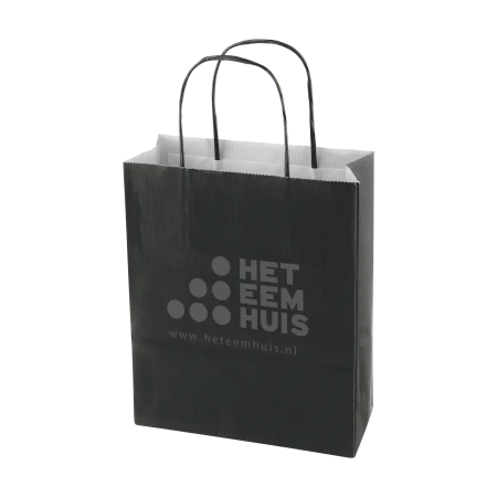 Papieren tas gekleurd M lichtgroen onbedrukt 9012