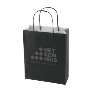 Papieren tas L gekleurd geel 1 kleur 9029