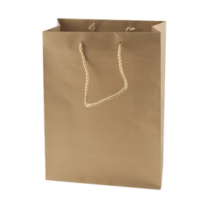 Mat gelamineerde papieren tas M zilver onbedrukt 7742