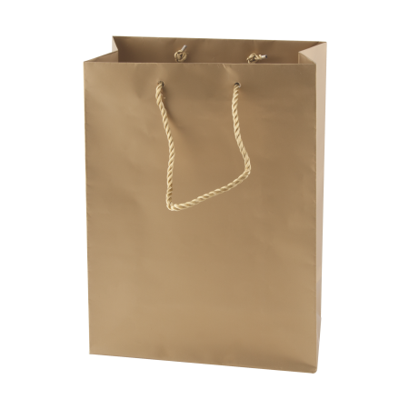 Mat gelamineerde papieren tas M zilver onbedrukt 7742