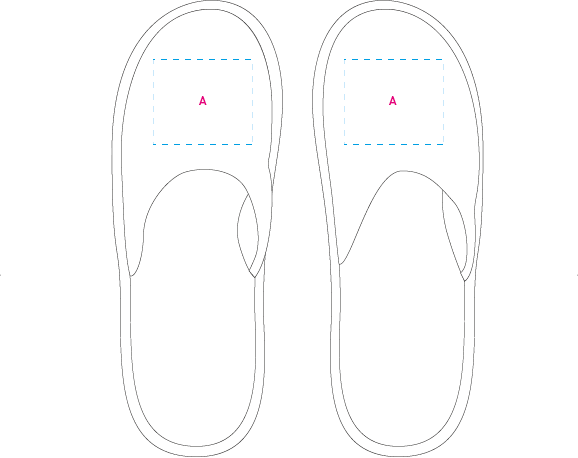 Paar badslippers dichte teen wit onbedrukt 8863