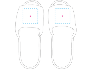 Paar badslippers open teen zwart 1 kleur 8867
