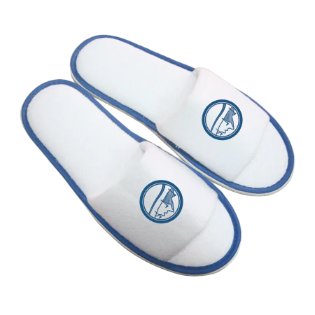 Paar badslippers open teen donkerblauw onbedrukt 8864