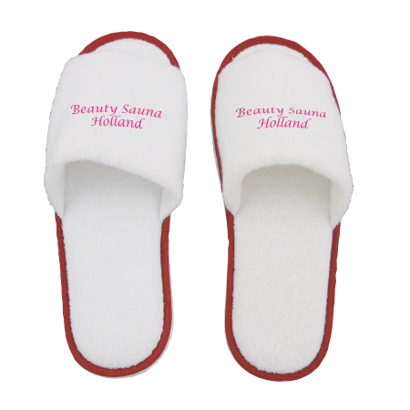 Paar badslippers open teen rood 1 kleur 8865
