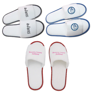 Paar badslippers open teen bedrukken