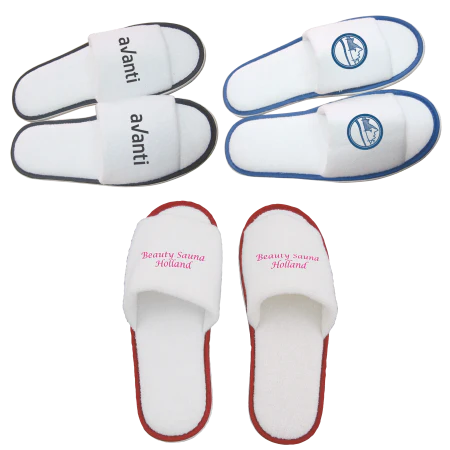 Paar badslippers open teen bedrukken