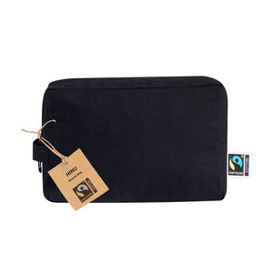 Make up tas Hinu Fairtrade zwart onbedrukt 7572
