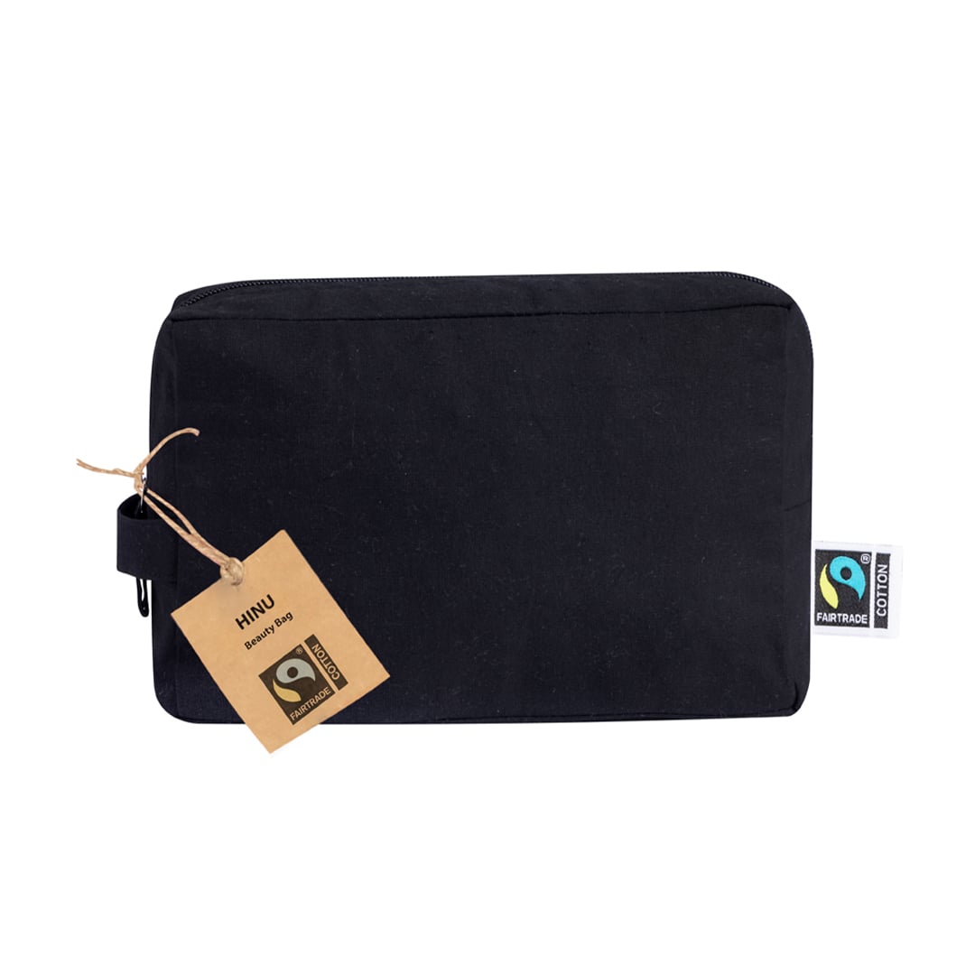 Make up tas Hinu Fairtrade zwart onbedrukt 7572