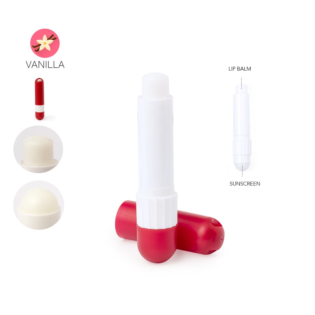 Lippenbalsem en zonnebrand Canen bedrukken