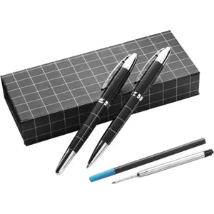 Metalen schrijfset Danielmet logo