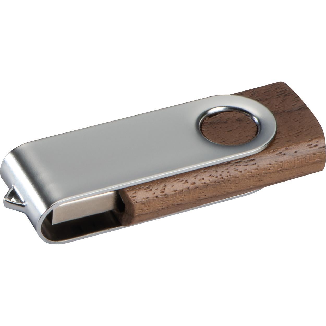 USB-stick twist van hout, donker sample