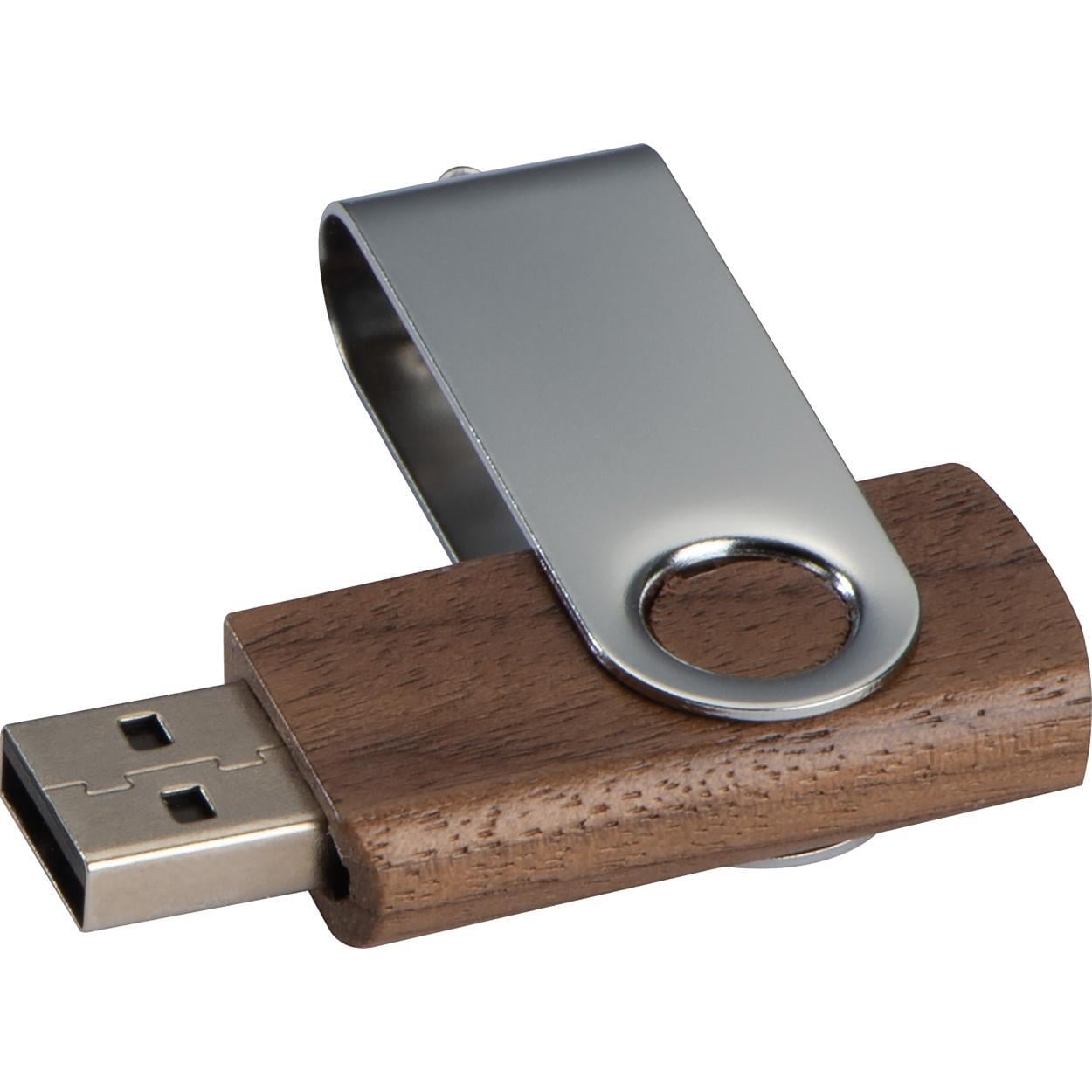 USB-stick twist van hout, donker sample