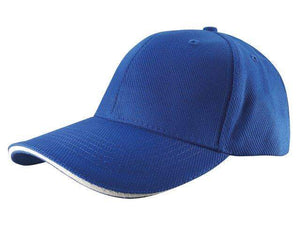 Cap sandwich canvas blauw onbedrukt 2109