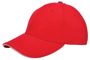 Cap sandwich canvas rood 1 kleur tr 2110