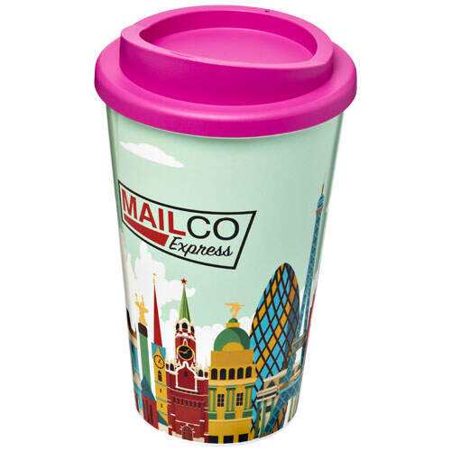 350 ml ge&iuml;soleerde beker roze Full colour 114