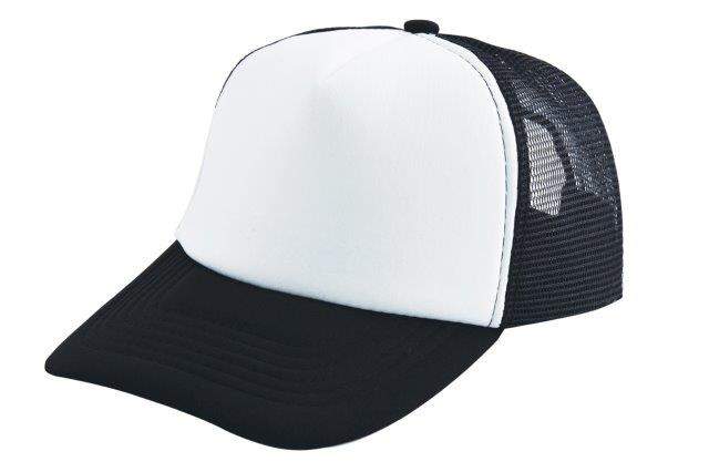 Cap trucker zwart onbedrukt 2136