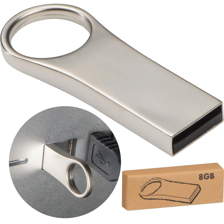 USB-stick van metaal, 8 GB sample