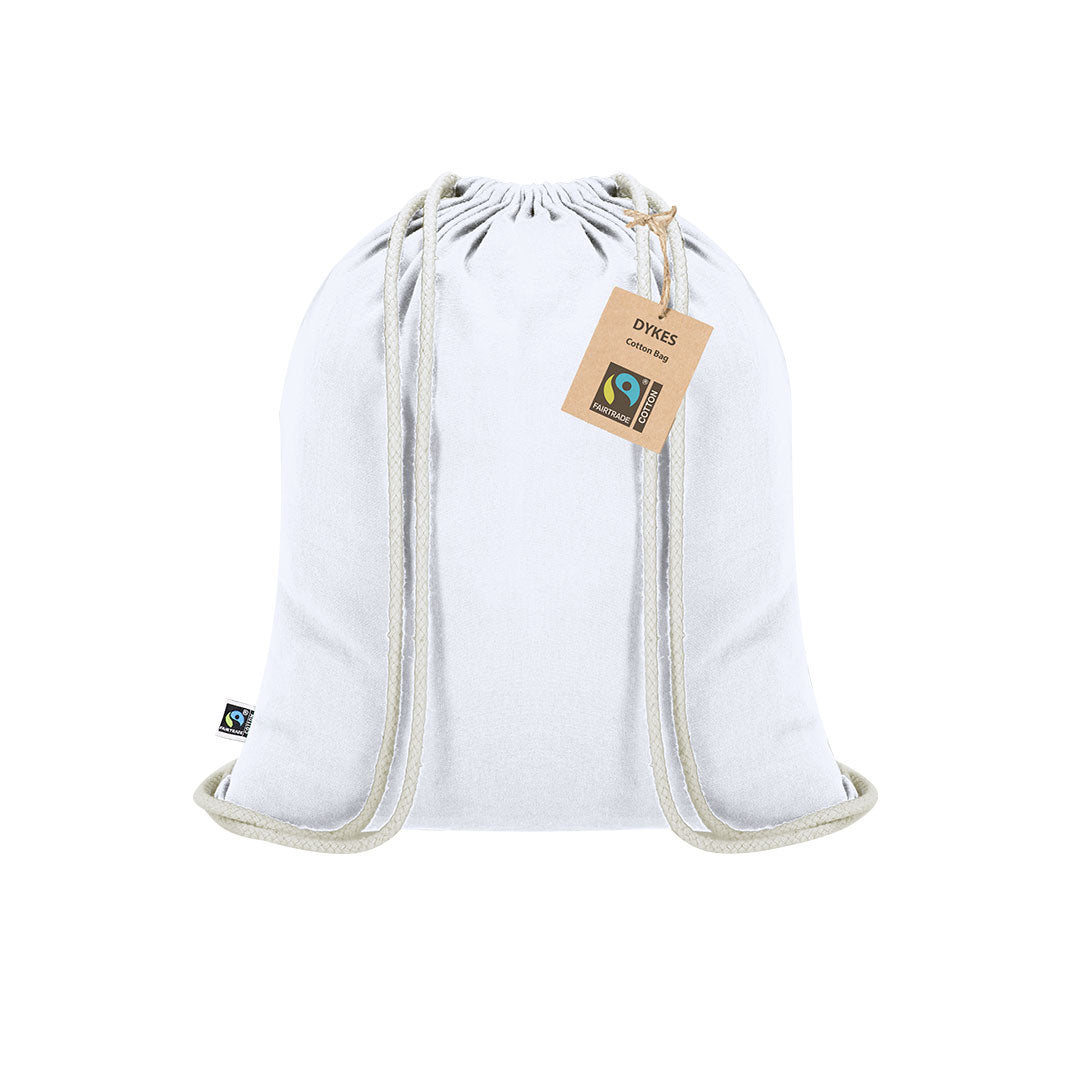 Trekkoordtas Dykes Fairtrade donkerblauw 1 kleur