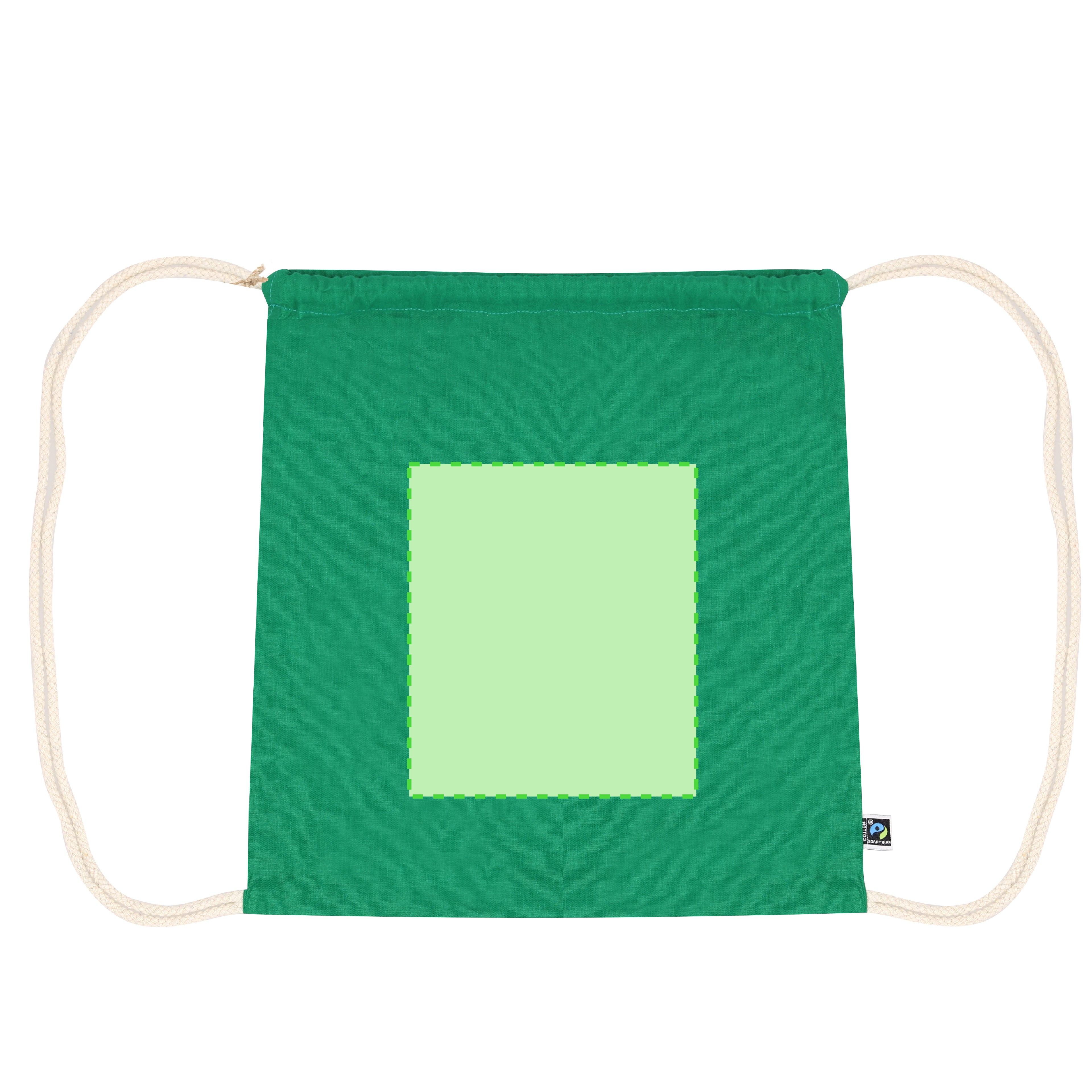 Trekkoordtas Dykes Fairtrade zwart 2 kleuren