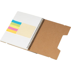Notitieboekje A5 met markeerstickers, ringbooek,lineaal 8453