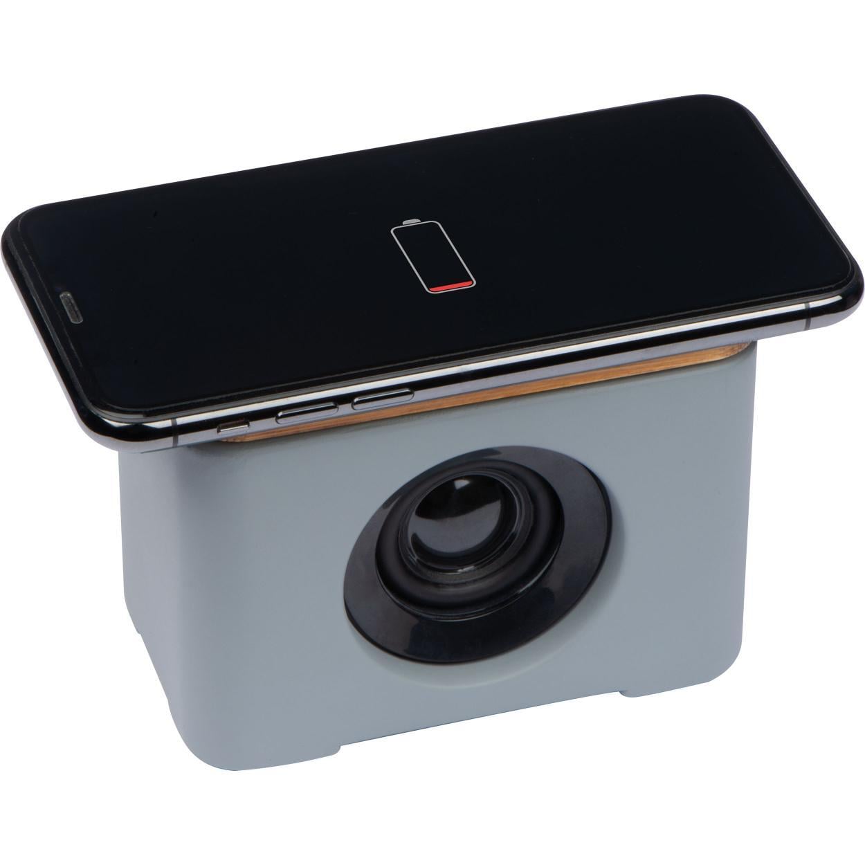 Bluetooth luidspreker met draadloze oplader uit Limestone cement sample