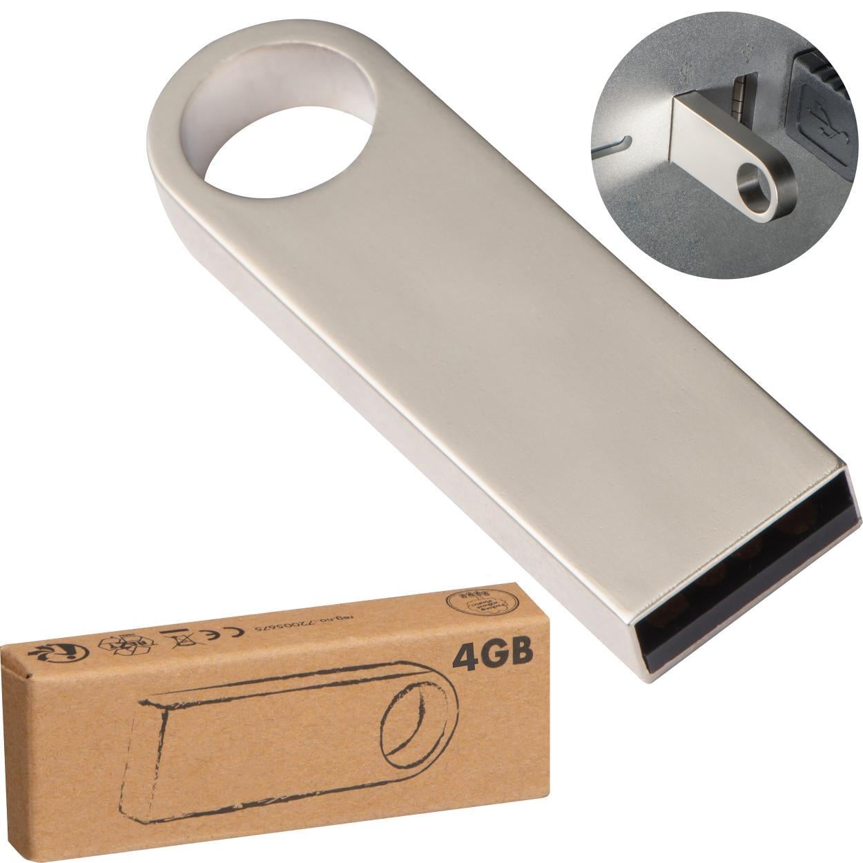 USB-Stick van metaal, 4GB bedrukken