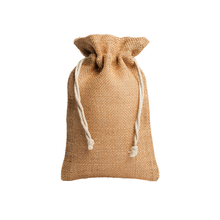 PARMA jute tas met trekkoord klein bedrukken