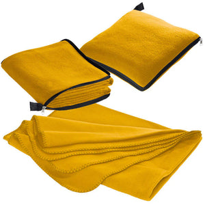 2 in 1 fleece deken/ kussen Radcliff grijs Borduren 33
