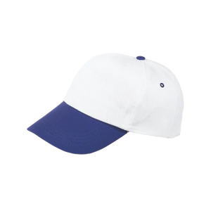 Cap 5 panel gekleurde klep donkerblauw 2 kleuren 2043