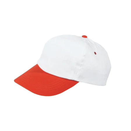 Cap 5 panel gekleurde klep lichtgroen onbedrukt 2049