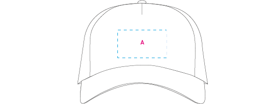 Cap 5 panel Kids geel onbedrukt 2054