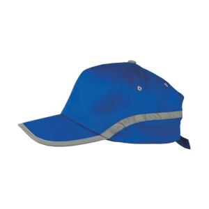 Cap 5 panel reflecterend donkerblauw 2 kleuren 2060