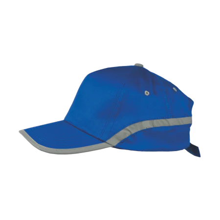 Cap 5 panel reflecterend donkerblauw 2 kleuren 2060