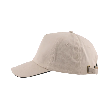 Cap 5 panel brushed geel 2 kleuren 2032