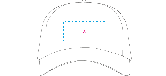 Cap 5 panel brushed geel onbedrukt 2033