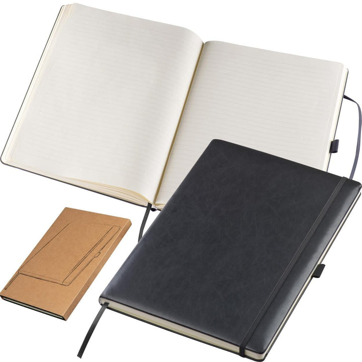 A4 notitieboek met gelinieerd papier en elastiek sample