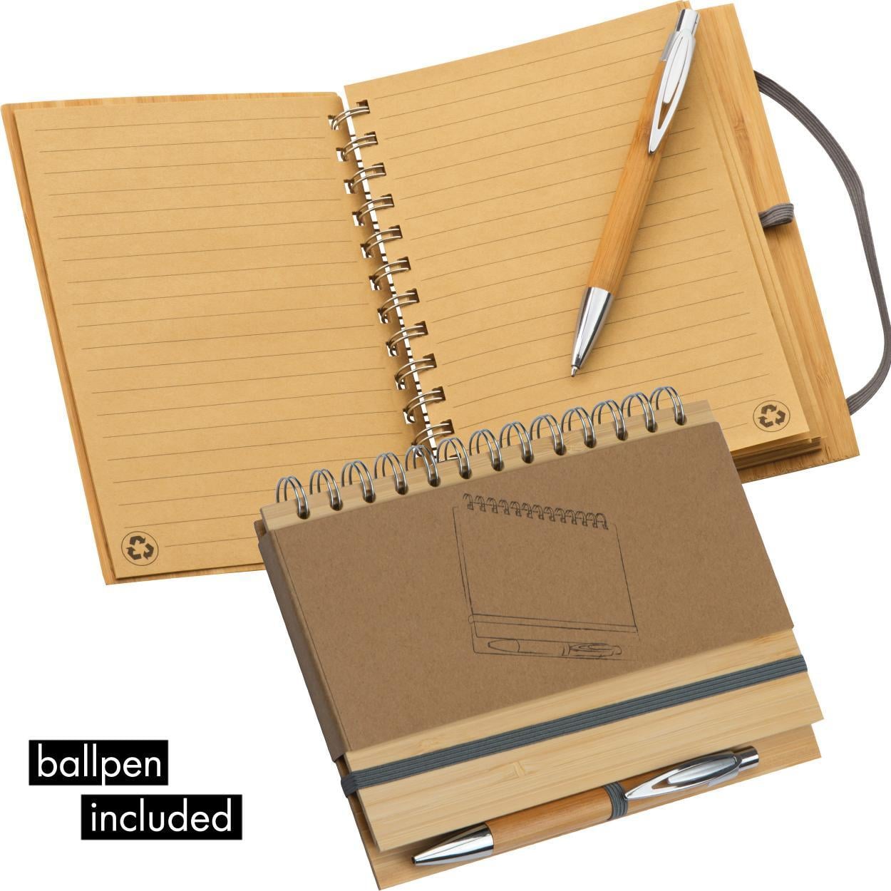 Blocknote A5 van bamboe sample