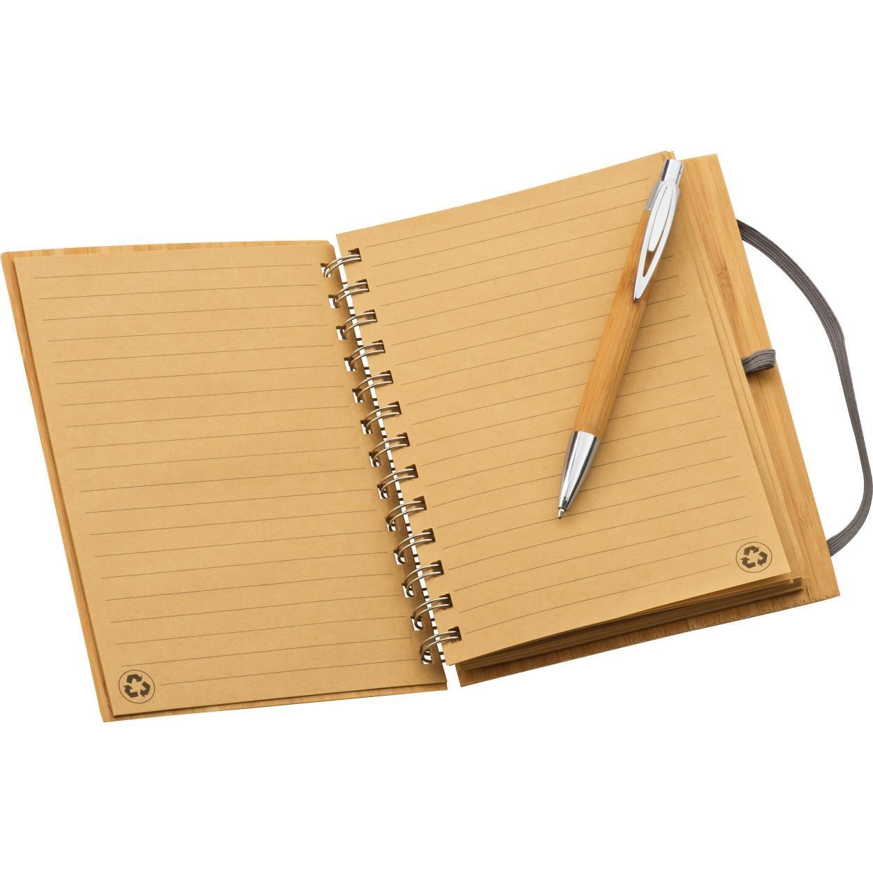 Blocknote A5 van bamboe sample