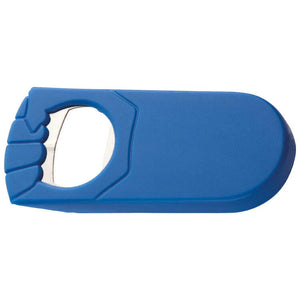 Vuist-flesopener Luton blauw onbedrukt 13074