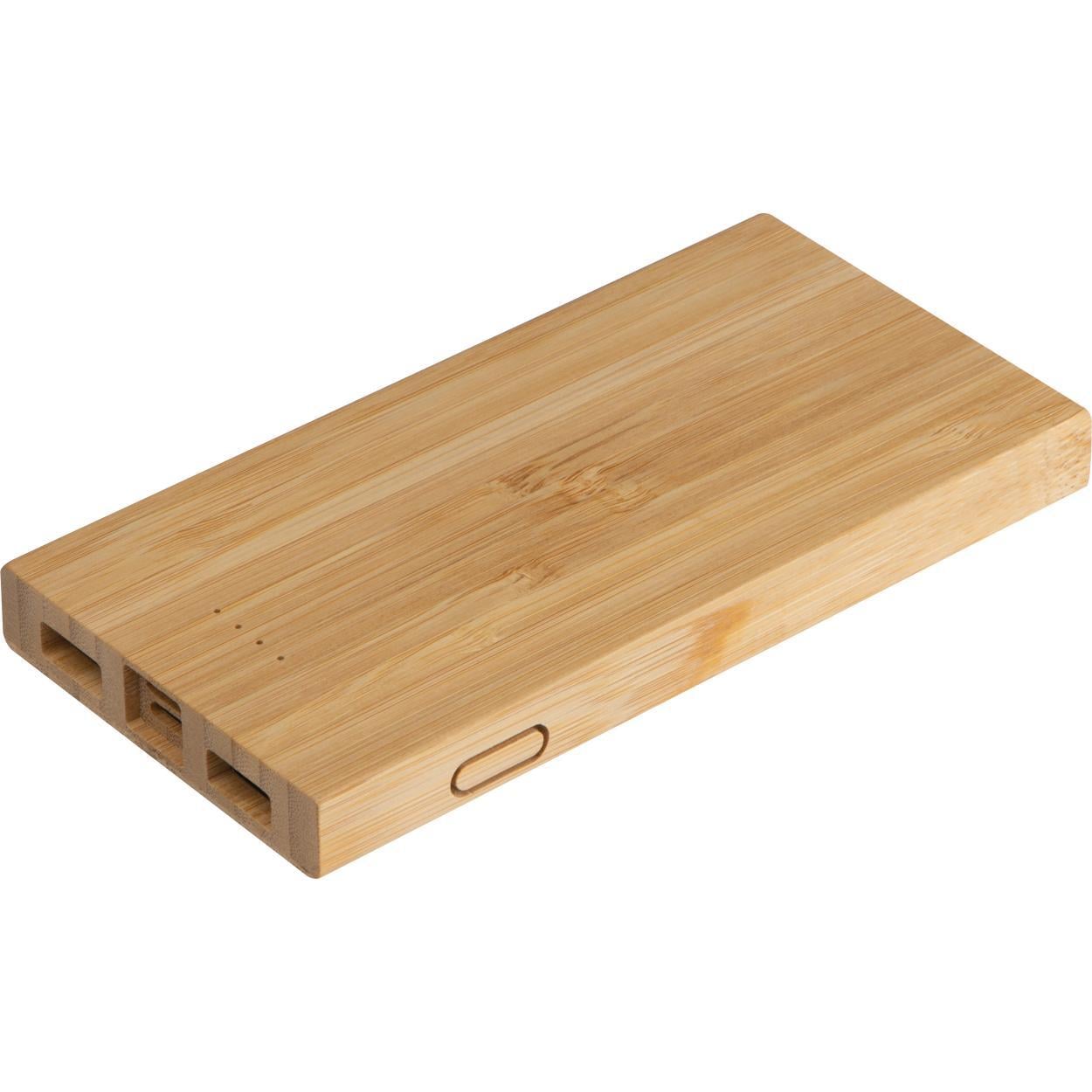 Powerbank van bamboe sample