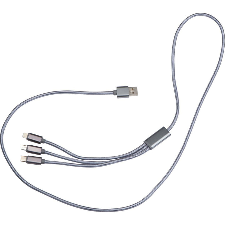4 in 1 extra langen kabelset USB,Micro USB, C-Type, en Lightning IOS bedrukken
