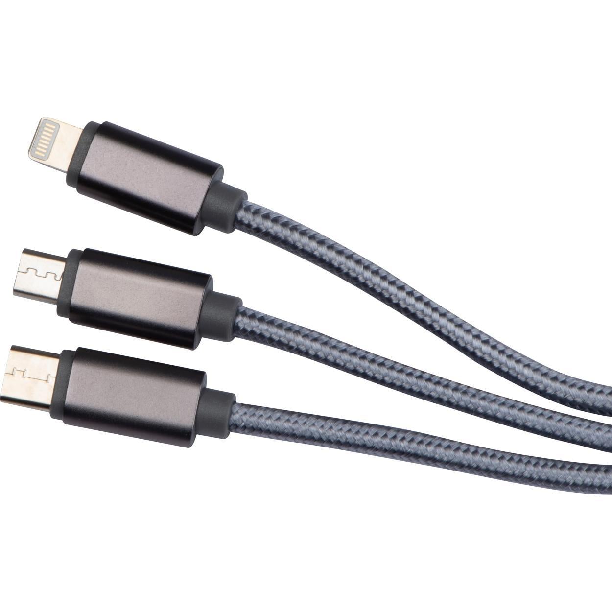 4 in 1 extra langen kabelset USB,Micro USB, C-Type, en Lightning IOS sample