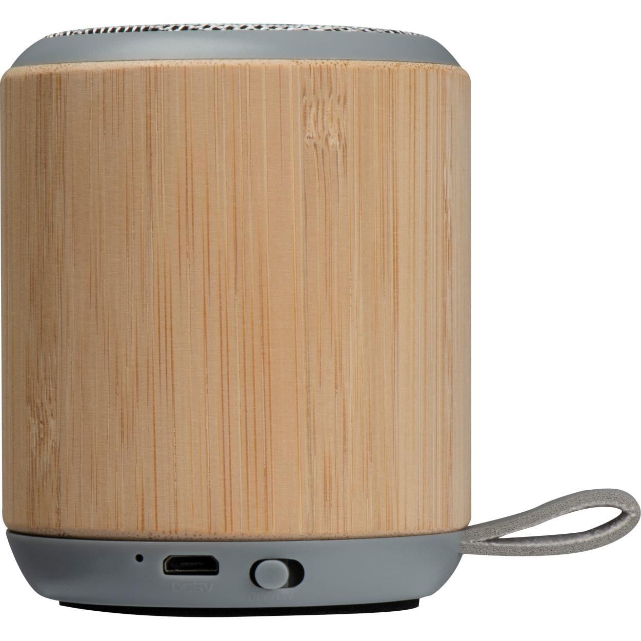 Speaker draadloos van bamboe sample