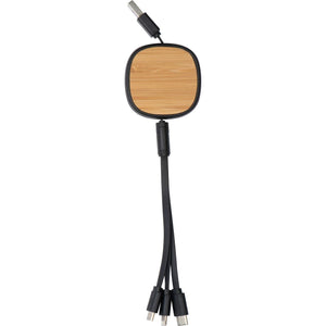 Laadkabel met bamboe applicaties 6862