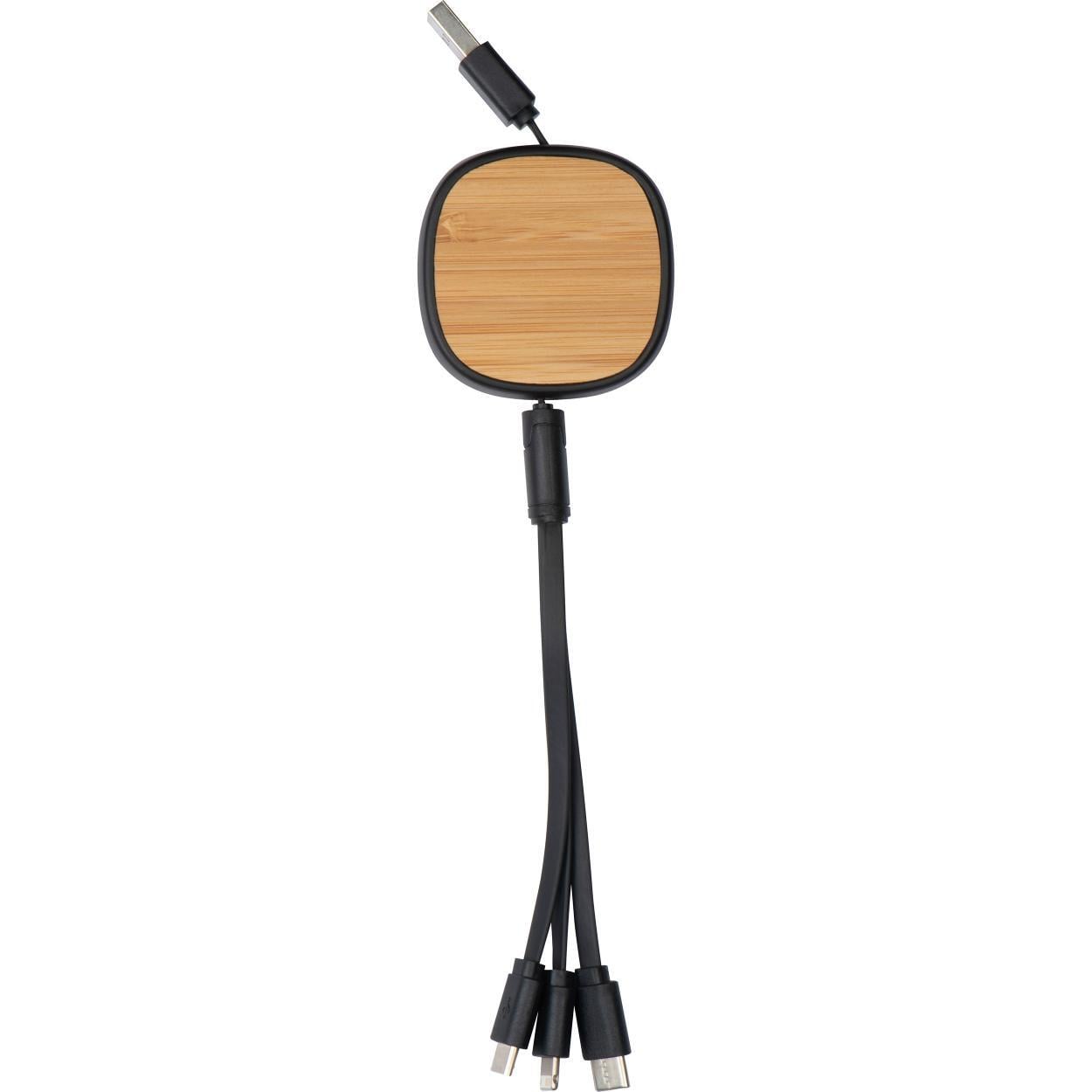 Laadkabel met bamboe applicaties 6862