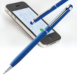 Metalen balpen met touch functie New Orleans blauw onbedrukt 7847