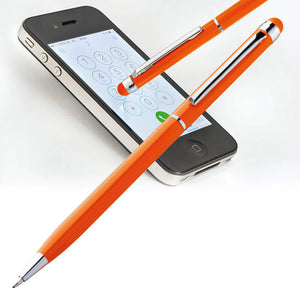 Metalen balpen met touch functie New Orleans geel onbedrukt 7849